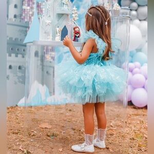 Elsa Frozen Blue Tutu Dress